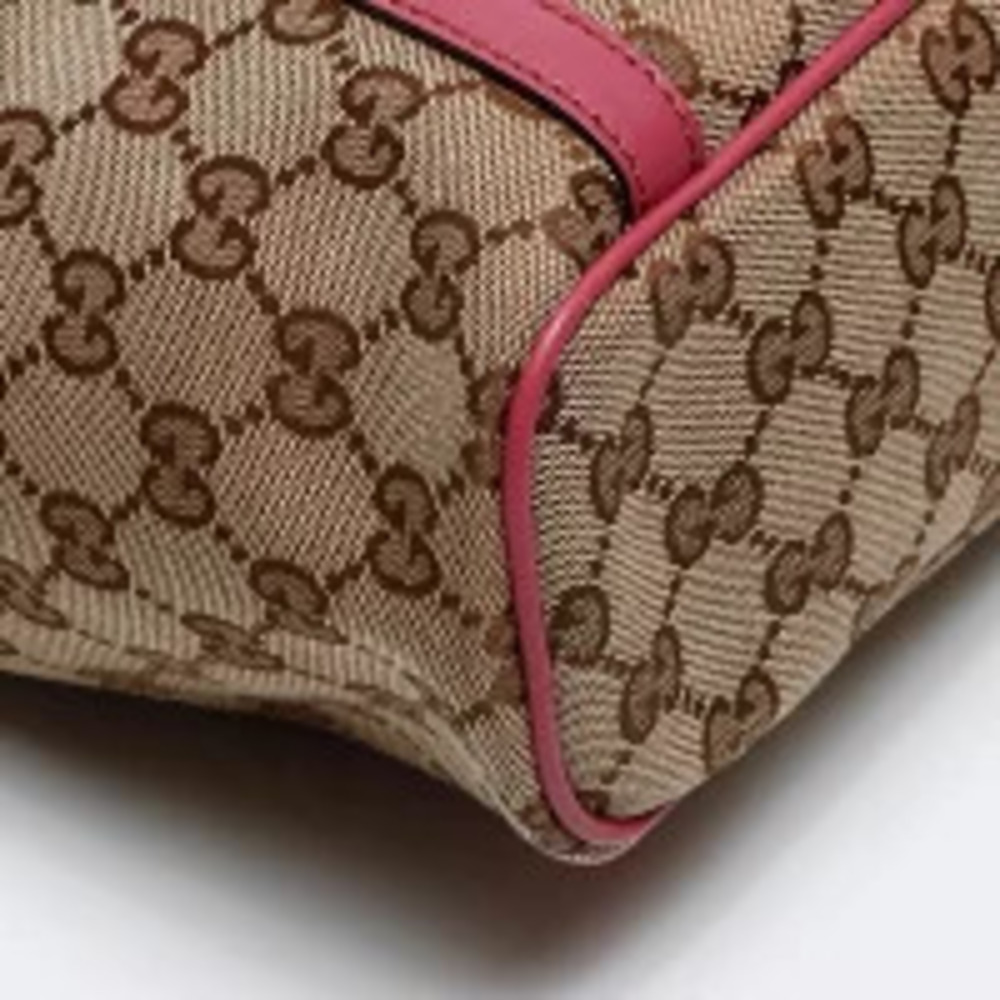 Gucci GG Canvas Tote Shoulder Bag Beige Brown - Picture 6 of 13